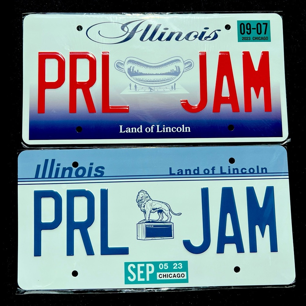 Pearl Jam Chicago 2023 License Plate Set